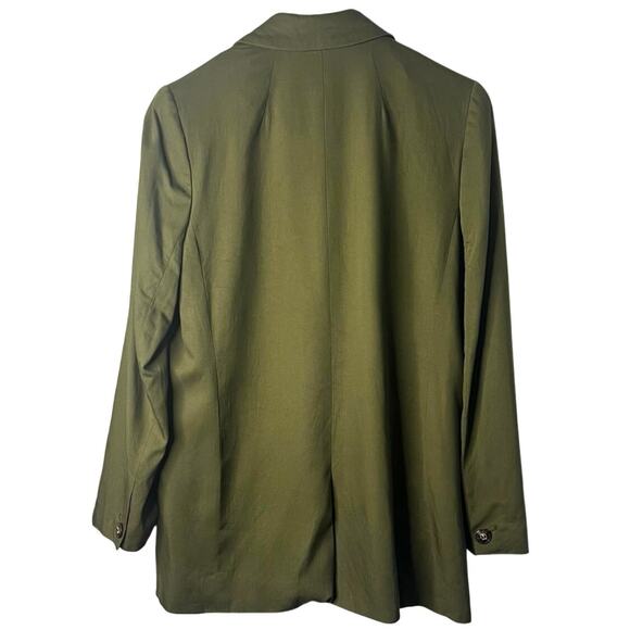 Madewell | Drapeweave Caldwell Double-Breasted Blazer | Kale Green | Women’s Med - Picture 6 of 11